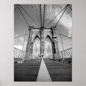 Brooklyn Bridge Black and White Architecture Poster (Vorne)