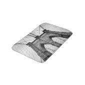 Brooklyn Bridge, Black & White Foto Badematte (Schrägansicht)