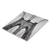Brooklyn Bridge Black & White Foto Closeup Fliese (Seite)