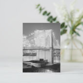 Brooklyn Bridge Black & White Postkarte (Stehend Vorderseite)