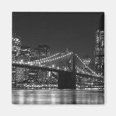 Brooklyn Bridge Black/White Skyline Magnet (Vorne)