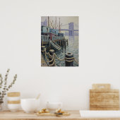 Brooklyn Bridge Blick vom Waterfront Pier Poster (Küche)