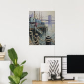 Brooklyn Bridge Blick vom Waterfront Pier Poster (Heimbüro)