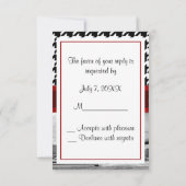 Brooklyn Bridge Blk Wht Hahnentrittmuster UAWG 1 RSVP Karte (Rückseite)