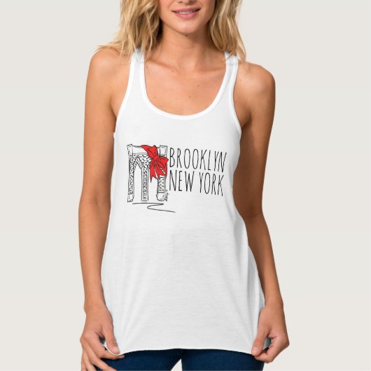 Brooklyn Bridge Bow New York City NYC Liebe Bklyn Tank Top (Vorderseite)