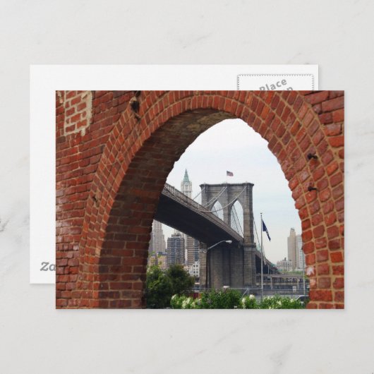 Brooklyn Bridge Bridge Brick Arch Postcard Postkarte (Vorne/Hinten)