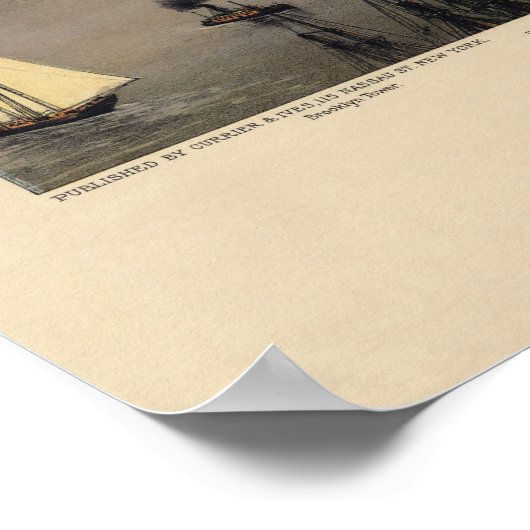 Brooklyn Bridge by and 1885) Poster (Ecke)