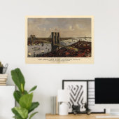 Brooklyn Bridge by and 1885) Poster (Heimbüro)