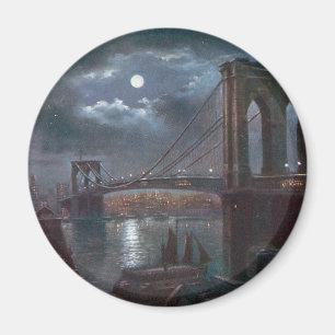 Brooklyn Bridge by Moonlight Magnet