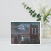 Brooklyn Bridge by Moonlight Postkarte (Stehend Vorderseite)