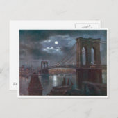 Brooklyn Bridge by Moonlight Postkarte (Vorne/Hinten)