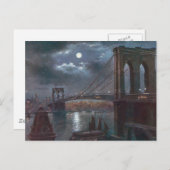 Brooklyn Bridge by Moonlight Postkarte (Vorne/Hinten)