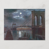 Brooklyn Bridge by Moonlight Postkarte (Vorderseite)