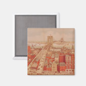 Brooklyn Bridge, c.1883 Magnet (Vorderseite/Rückseite)