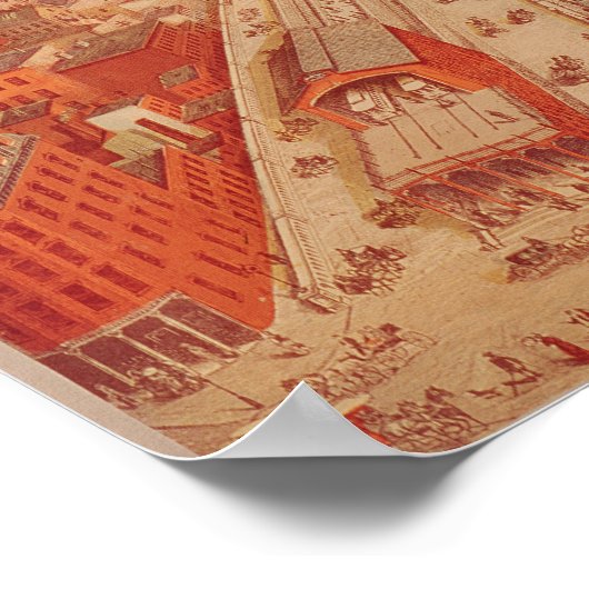 Brooklyn Bridge, c.1883 Poster (Ecke)