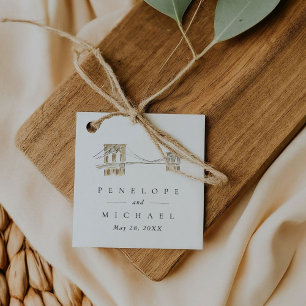 Brooklyn Bridge Chic New York City Wedding Geschenkanhänger