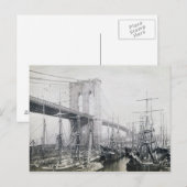Brooklyn Bridge circa 1883 Postcard Postkarte (Vorne/Hinten)