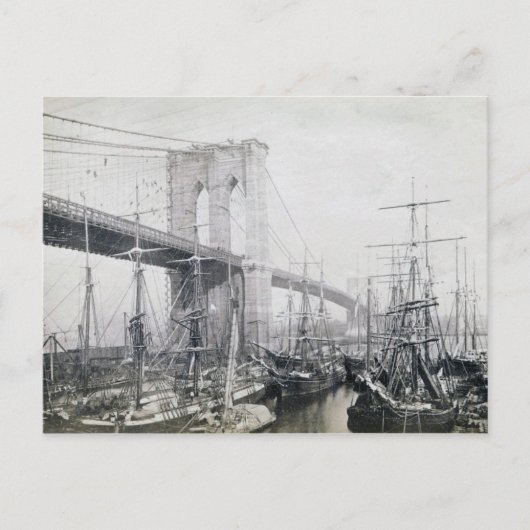 Brooklyn Bridge circa 1883 Postcard Postkarte (Vorderseite)