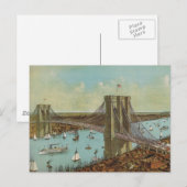 Brooklyn Bridge Color Postcard Postkarte (Vorne/Hinten)