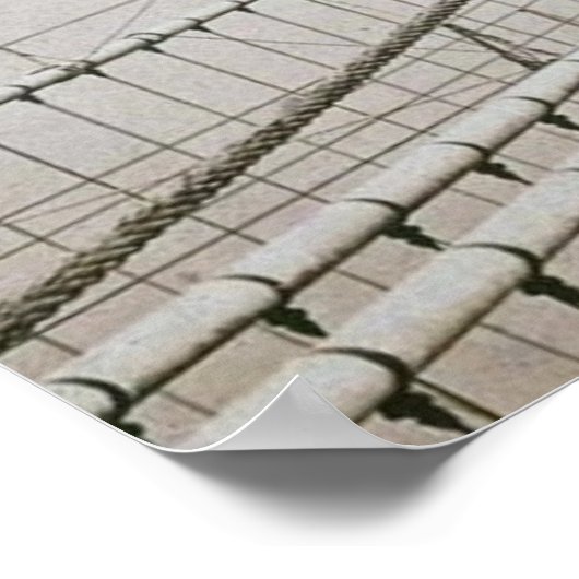 Brooklyn Bridge Construction Early Manhattan Poster (Ecke)