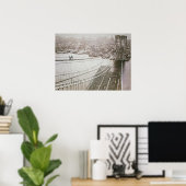 Brooklyn Bridge Construction Early Manhattan Poster (Heimbüro)