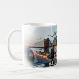 Brooklyn Bridge Dämmerung Alleiniger Stadtbecher Kaffeetasse