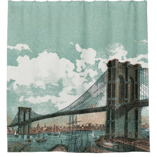 Brooklyn Bridge Duschvorhang (Vorderseite)