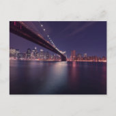 Brooklyn Bridge, East River, Manhattan Lights Postkarte (Vorderseite)