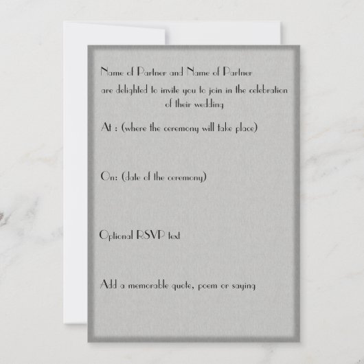 Brooklyn Bridge Einladung - Klassisch (Rückseite)