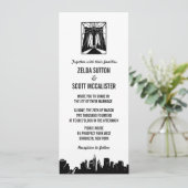 Brooklyn Bridge | Einladung zur Hochzeit (Stehend Vorderseite)