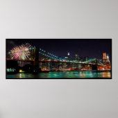 Brooklyn Bridge Feuerwerk Poster (Vorne)