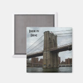 Brooklyn Bridge Foto Magnet New York (Vorderseite/Rückseite)