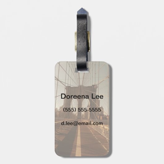 Brooklyn Bridge. Gepäckanhänger (Rückseite vertikal)