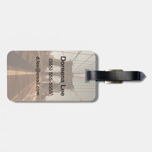 Brooklyn Bridge. Gepäckanhänger (Rückseite horizontal)