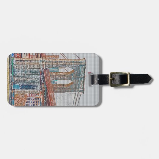 Brooklyn Bridge. Gepäckanhänger (Vorderseite horizontal)