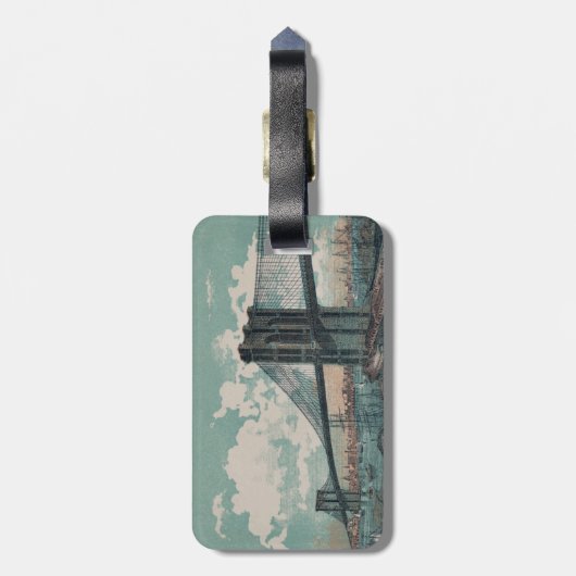 Brooklyn Bridge Gepäckstück Gepäckanhänger (Rückseite vertikal)