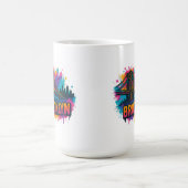 Brooklyn Bridge Graffiti Pop Art – Farbige Stadtan Kaffeetasse (Mittel)