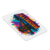 Brooklyn Bridge Graffiti Pop Art – Farbige Stadtan Magnet (Rechte Seite)