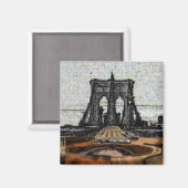 Brooklyn Bridge & Guitar Magnet (Vorderseite/Rückseite)
