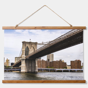 Brooklyn Bridge Hanging Tapestry Wandteppich Mit Holzrahmen