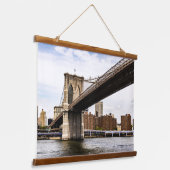 Brooklyn Bridge Hanging Tapestry Wandteppich Mit Holzrahmen (Gewinkelt)