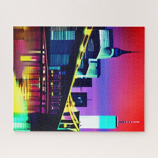 Brooklyn Bridge im Abend / at Night Puzzle (Horizontal)