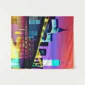 Brooklyn Bridge im Abend / at Night Wandteppich (Vorderseite (Horizontal))