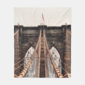 Brooklyn Bridge in New Yorkabstract, Amerika, Amer Fleecedecke (Vorderseite)