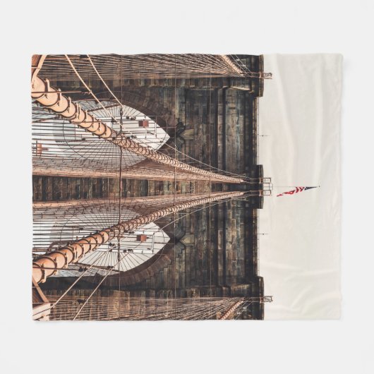 Brooklyn Bridge in New Yorkabstract, Amerika, Amer Fleecedecke (Vorderseite (Horizontal))