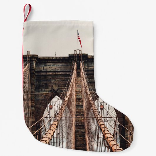 Brooklyn Bridge in New Yorkabstract, Amerika, Amer Kleiner Weihnachtsstrumpf (Vorderseite)