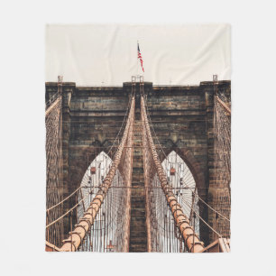 Brooklyn Bridge in New Yorkabstrakt, amerika, amer Fleecedecke