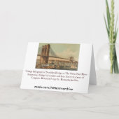Brooklyn Bridge Karte (Rückseite)