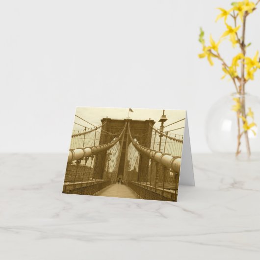 Brooklyn Bridge Karte (Gelbe Blume)
