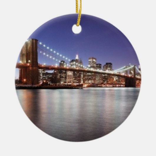 Brooklyn Bridge Keramik Ornament (Vorne)